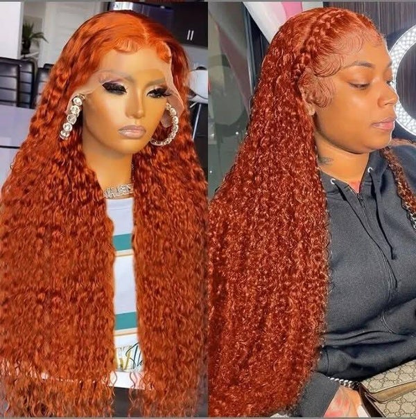 13x6 full frontal HD  lace deep wave color 350 beauty 100% human hair