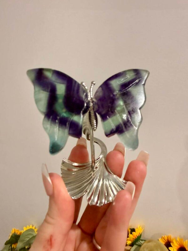 Fluorite butterfly on stand