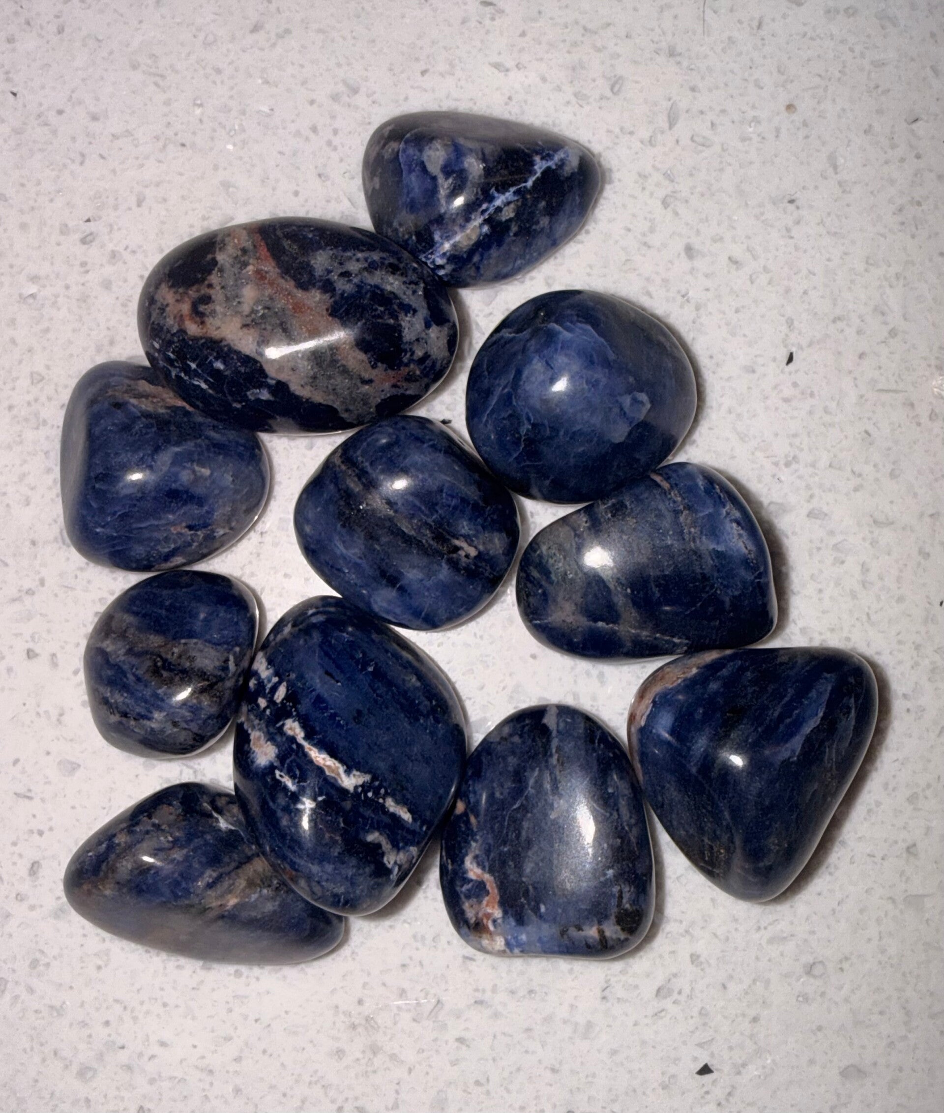Sodalite tumbles