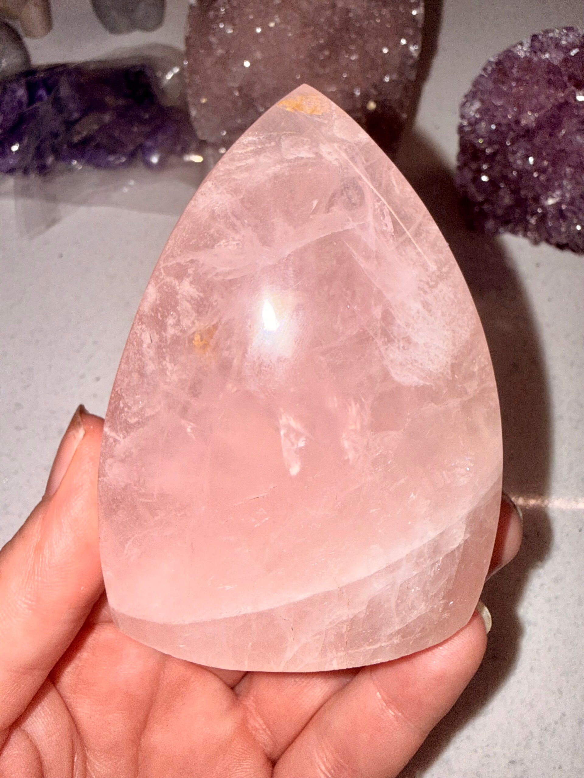 Rose quartz freeform