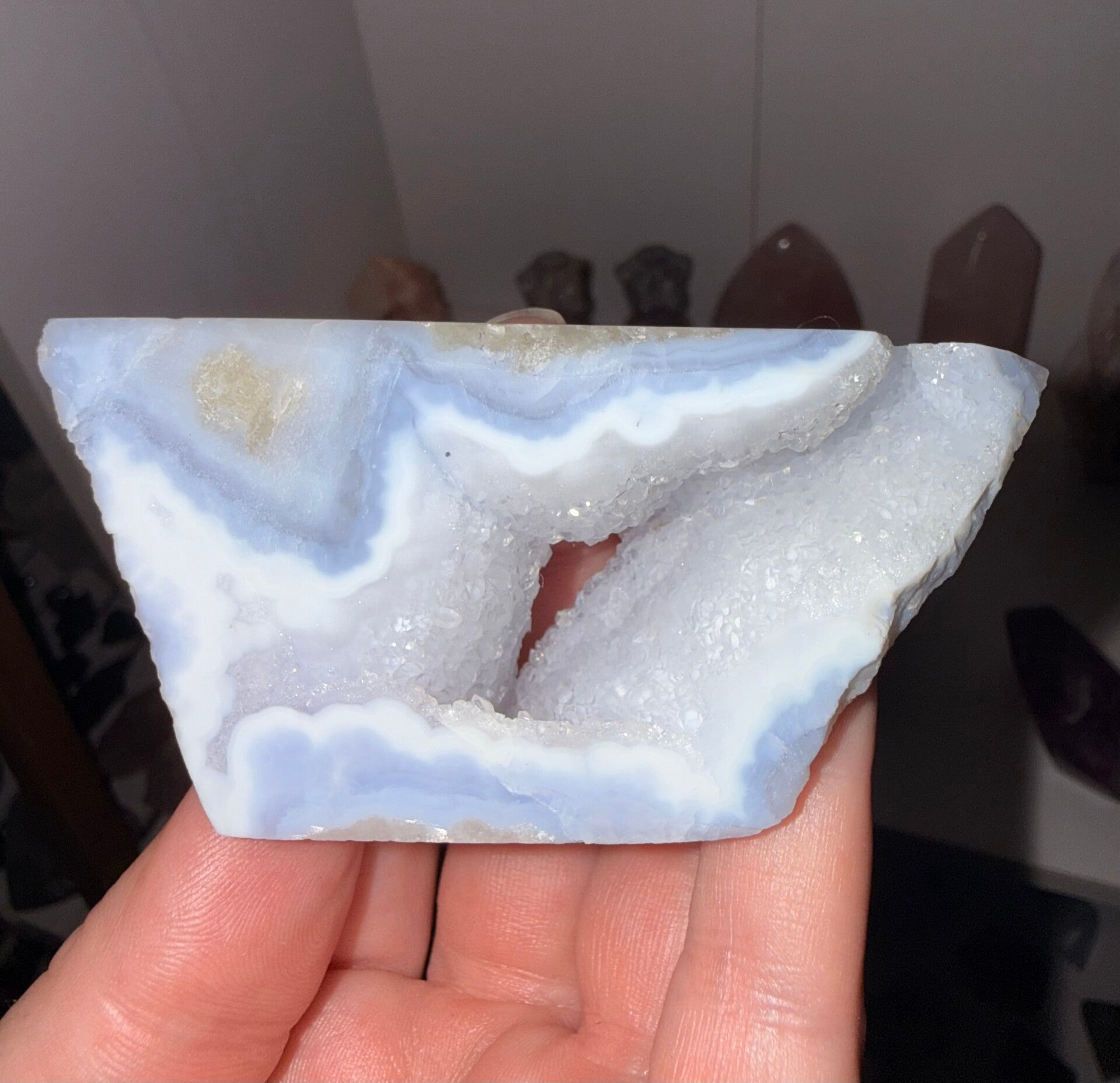 Blue lace agate freeform