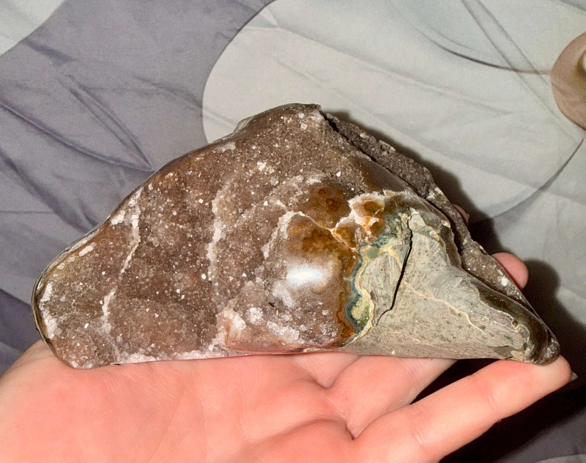 Gorgeous red rainbow amethyst in its natural form