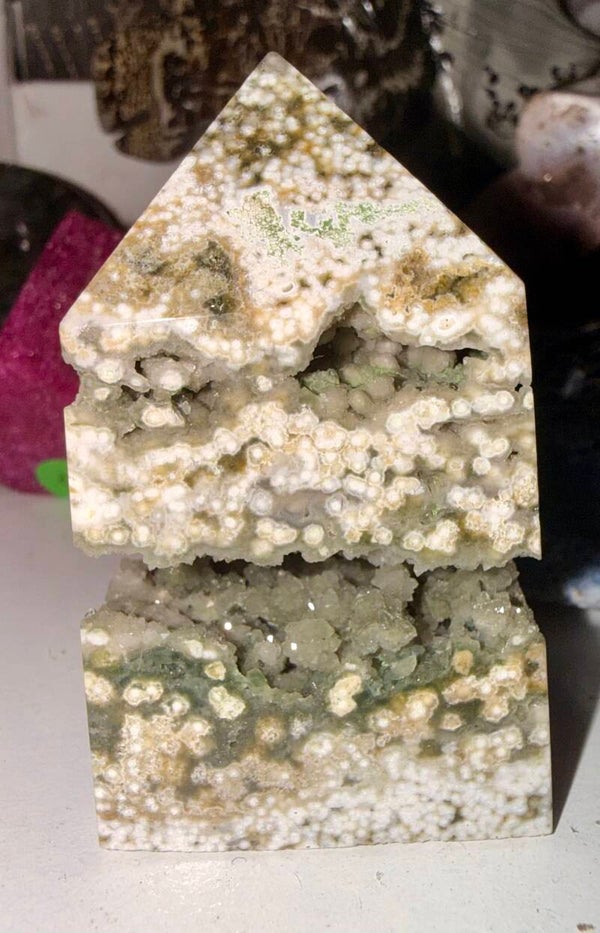 Ocean jasper druzy tower