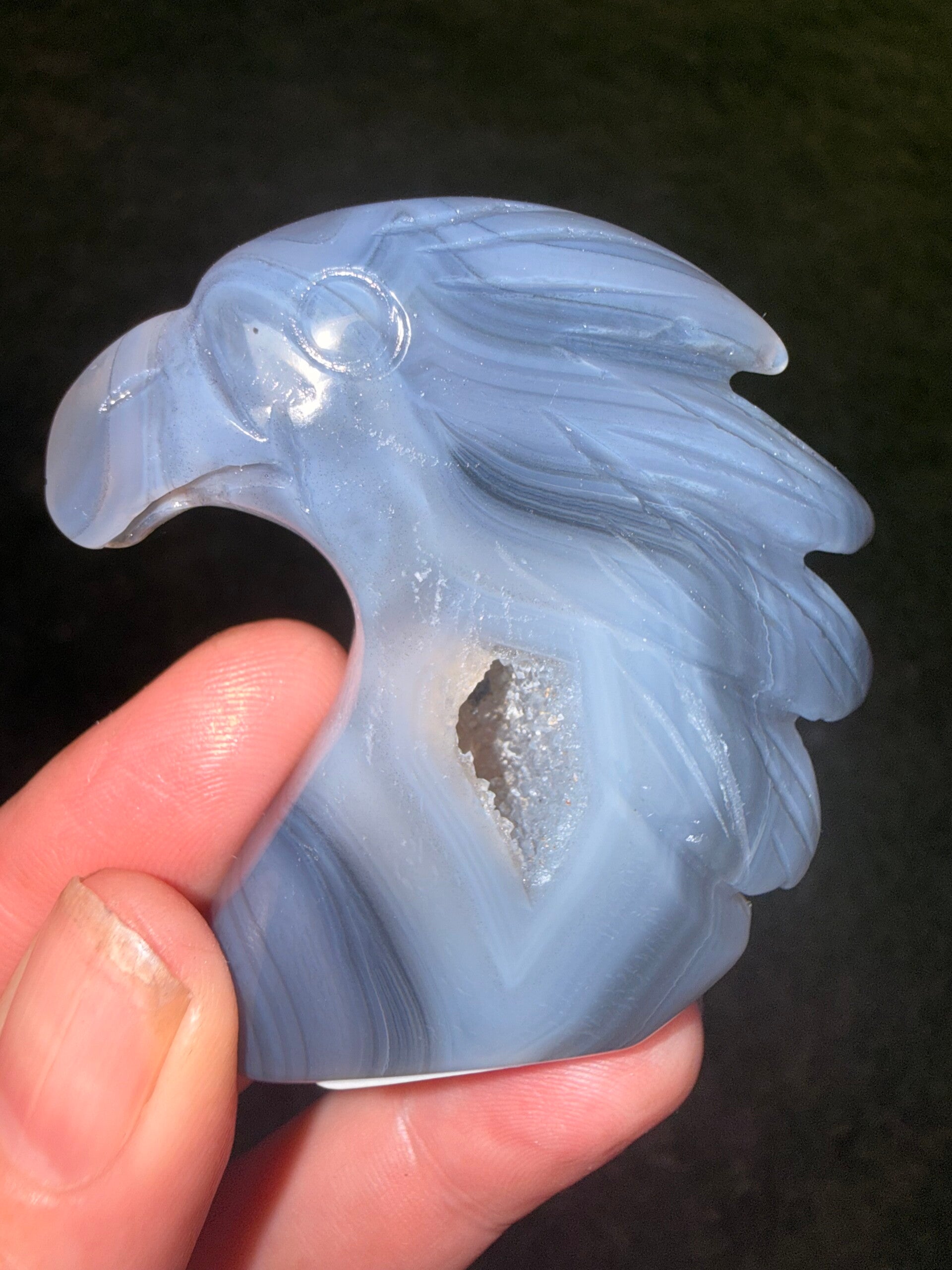 Agate eagle head