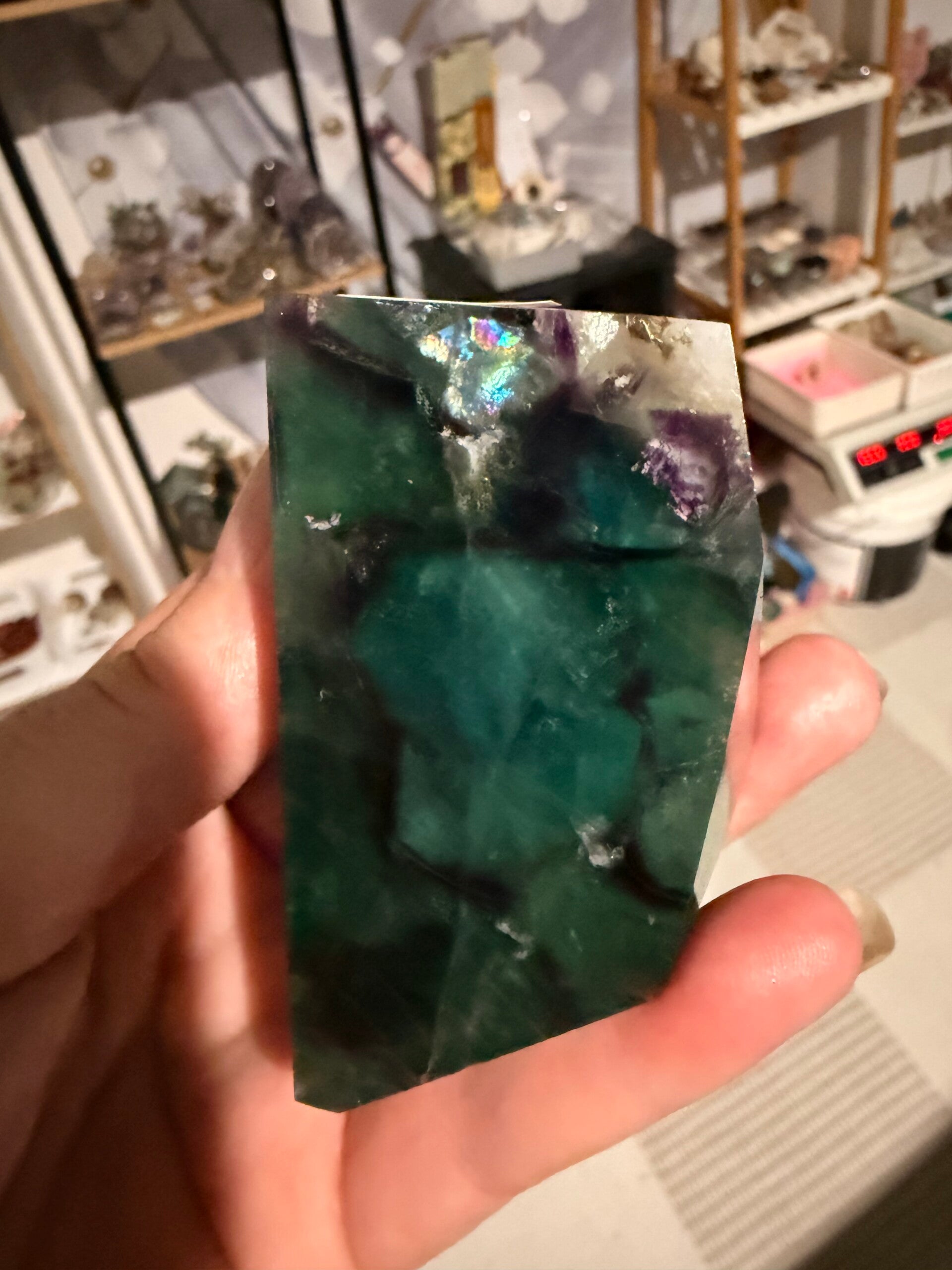 Feather flourite freeform