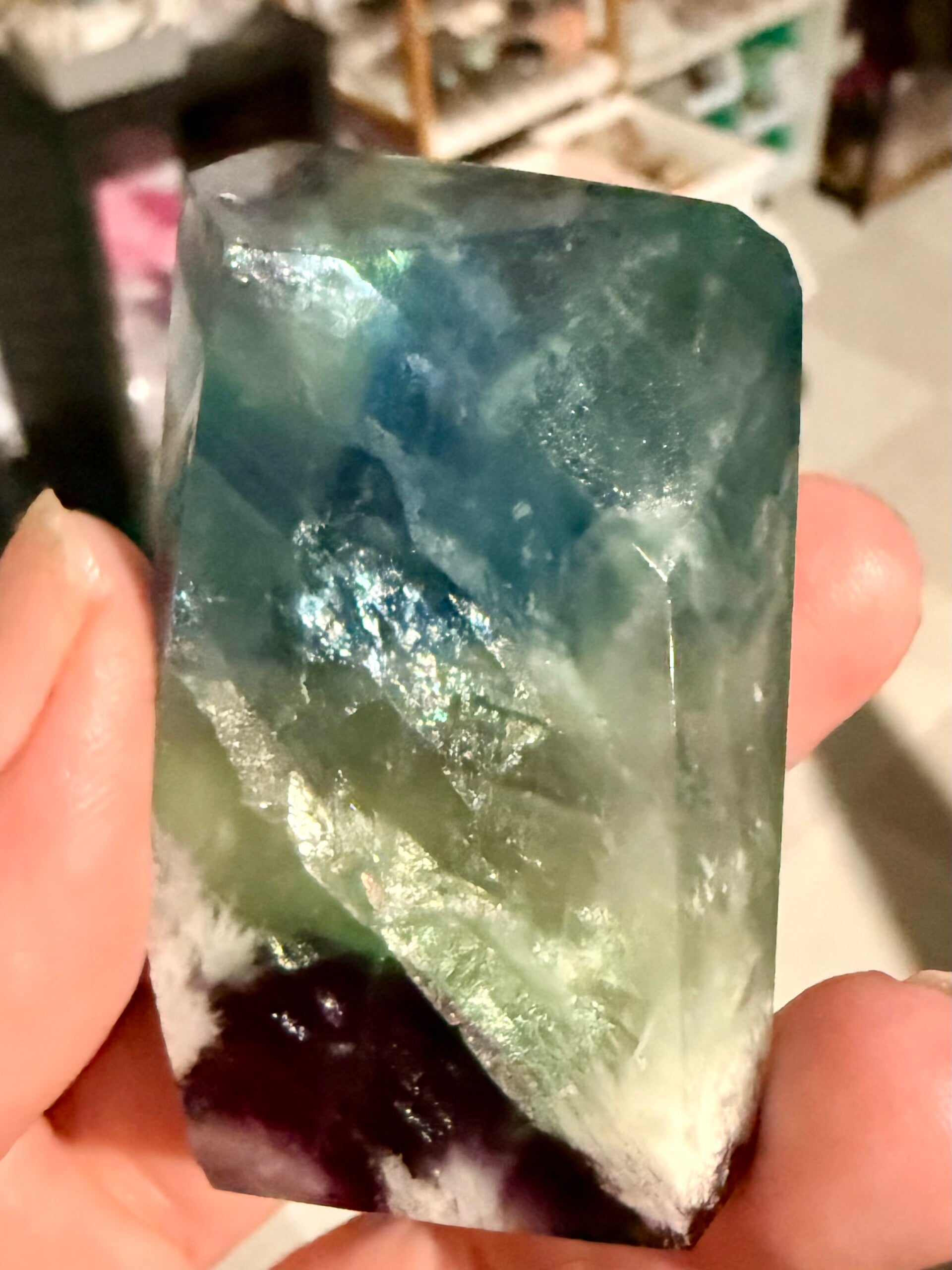 Feather flourite freeform