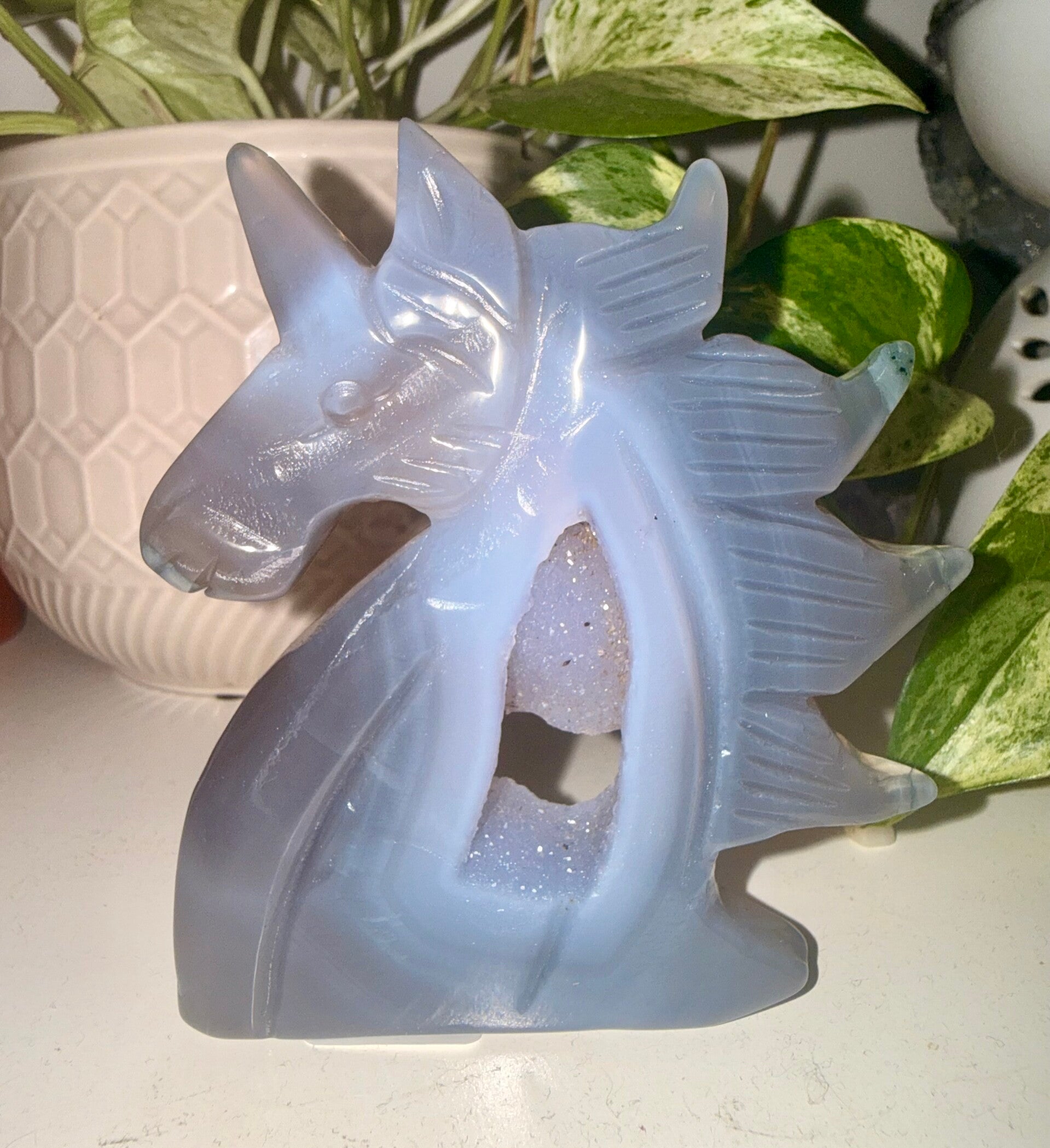 Unicorn druzy agate