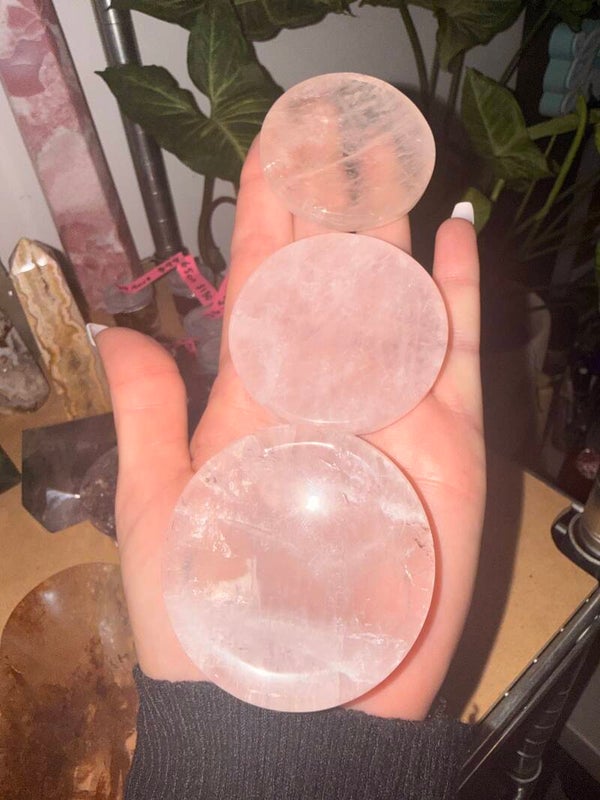 Rose quartz bowls