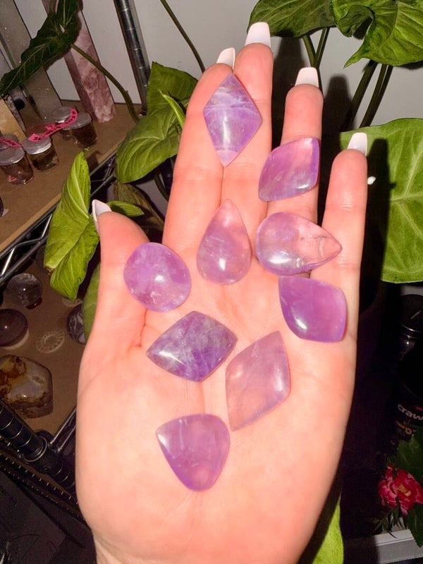 Amethyst pendant for dyi not drilled