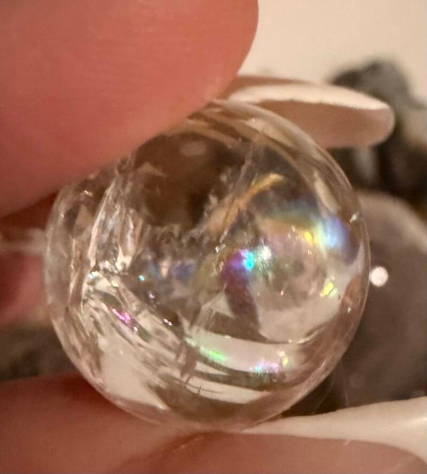 Rainbow Iris quartz spheres