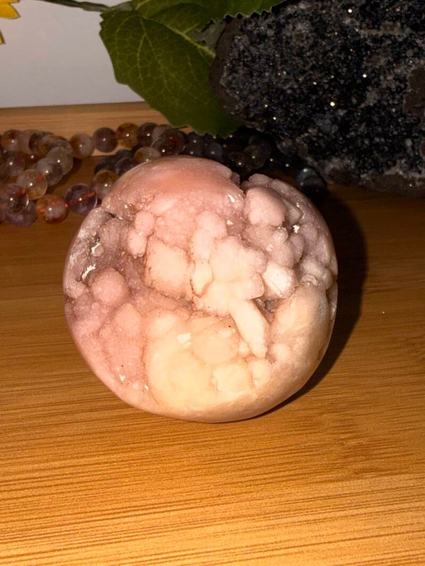 Flower agate amethyst freeform