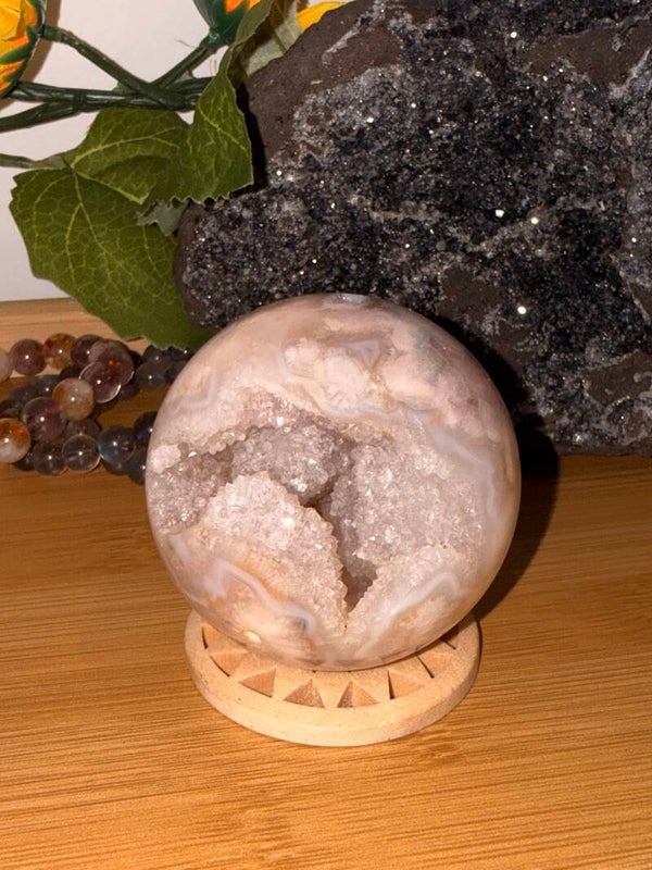 Flower agate amethyst