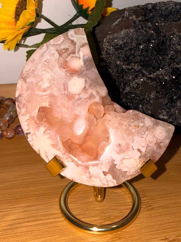 Pink amethyst flower moon
