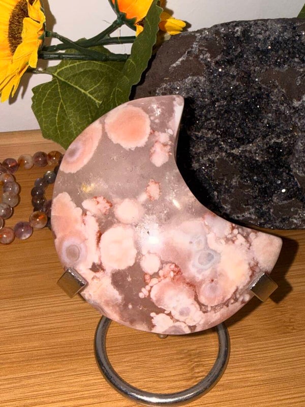 Pink amethyst flower moon