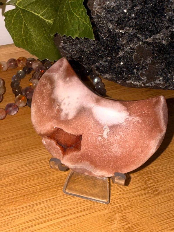Pink amethyst flower moon