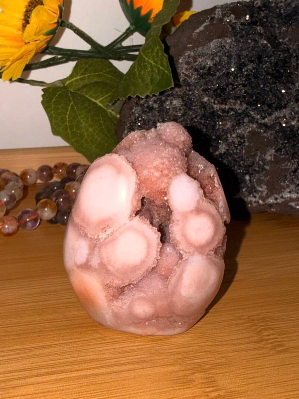 Pink amethyst flower agate