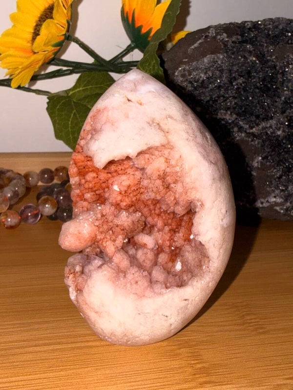 Pink amethyst flower agate