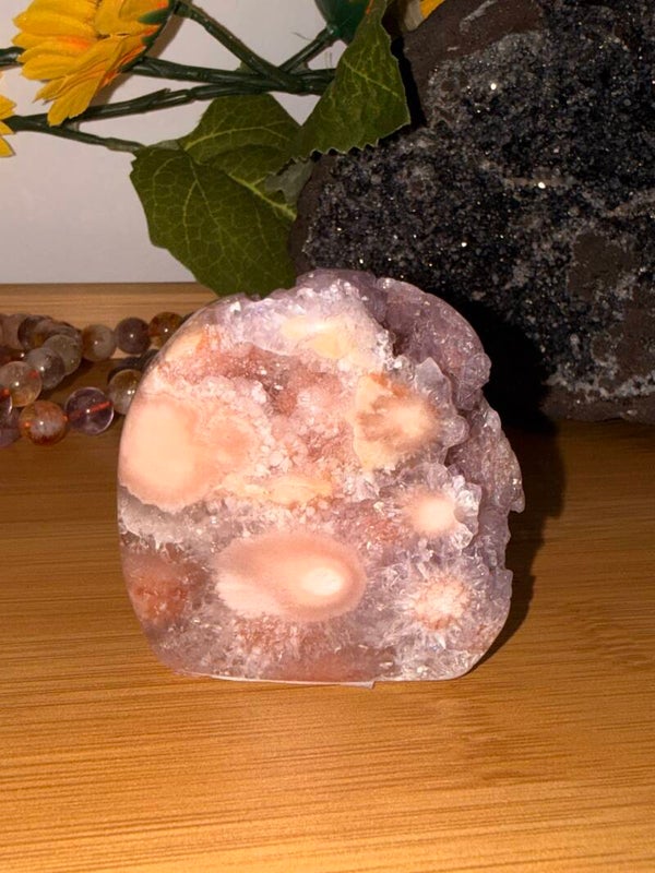 Flower agate amethyst