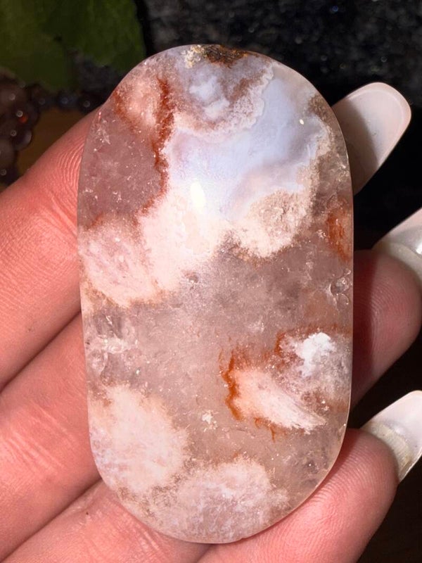 Flower agate amethyst palm