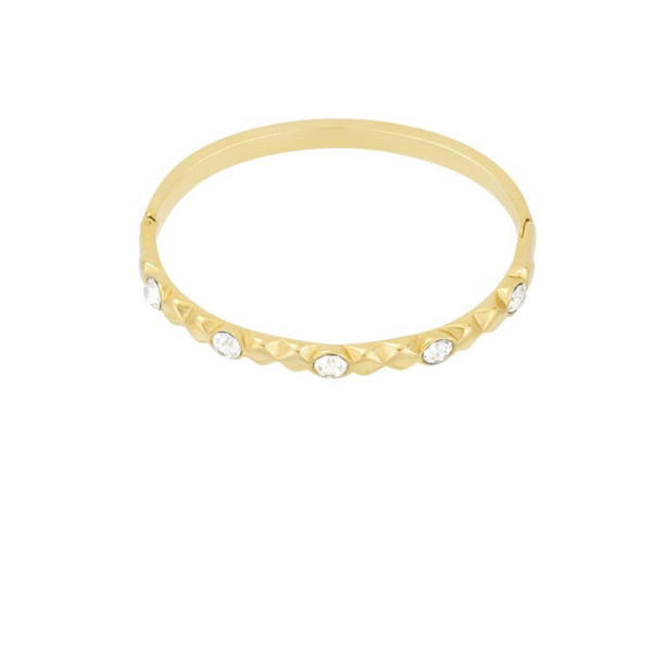 “Diamond relief” bangle