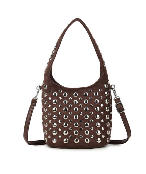 Stud bag brown
