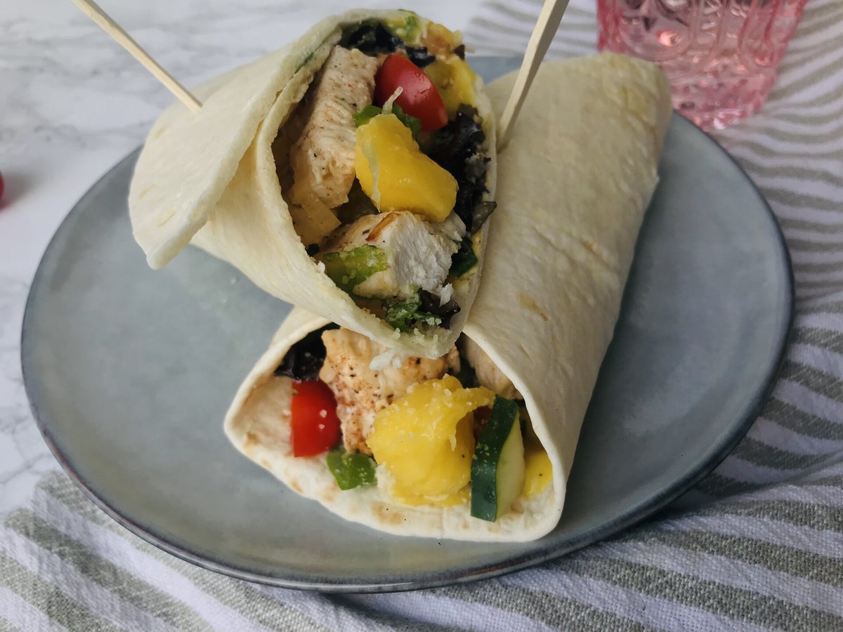 Wrap met kip, mango en honingmosterdsaus / Lunch / Recepten Janna's