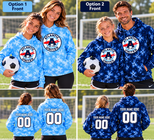AU Customized Tie Dye Hooded Sweatshirt with Name and Number