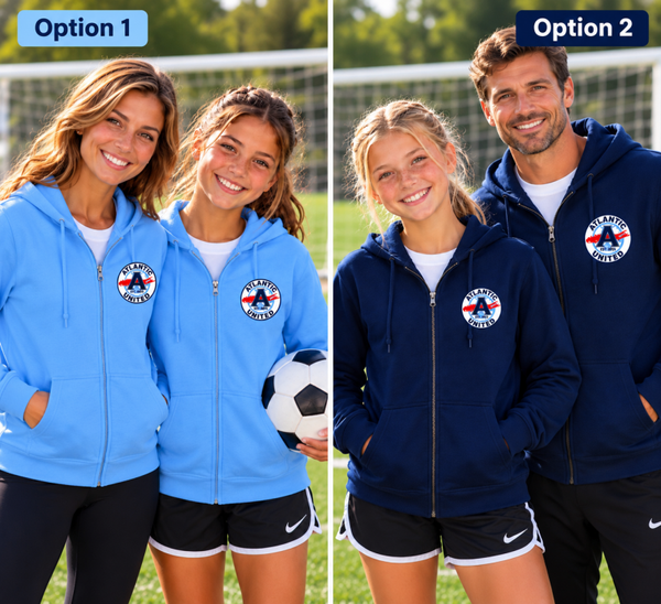 AU Customized Hooded Zip Up Sweatshirt