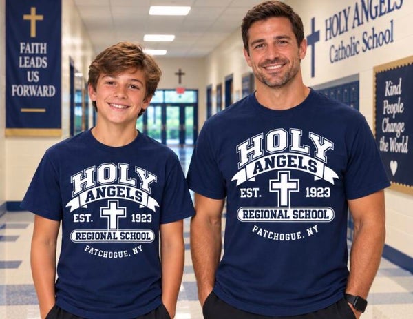 Holy Angels T-Shirt with a Front Design Only