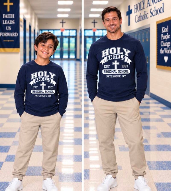 Holy Angels Long Sleeve T-Shirt with Front Design Only