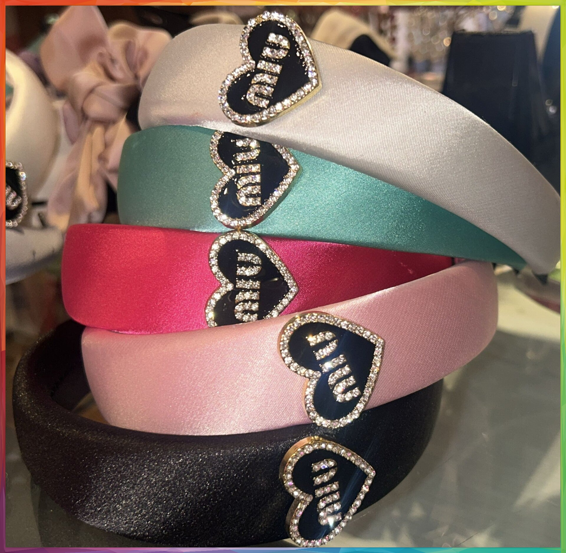 CERCHIETTI MIU CON CUORE STRASS