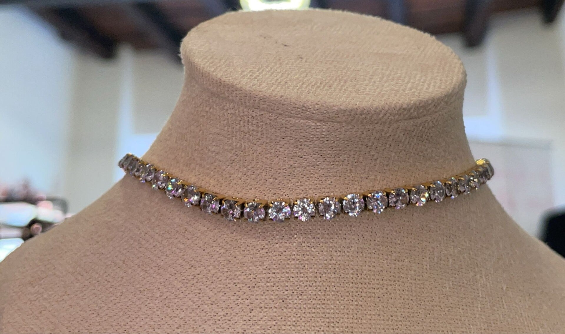 Bracciale tennis base gold swarovski silver