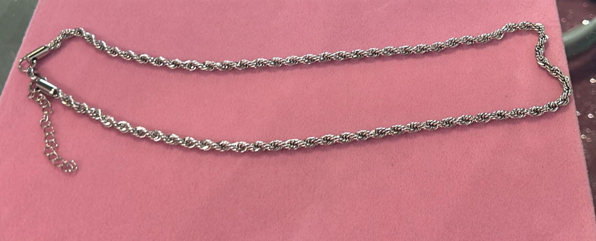 COLLANA INTRECCIATA SILVER ACCIAIO INOSSIDABILE 316L