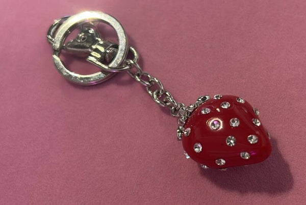 Portachiavi Fragolina con strass