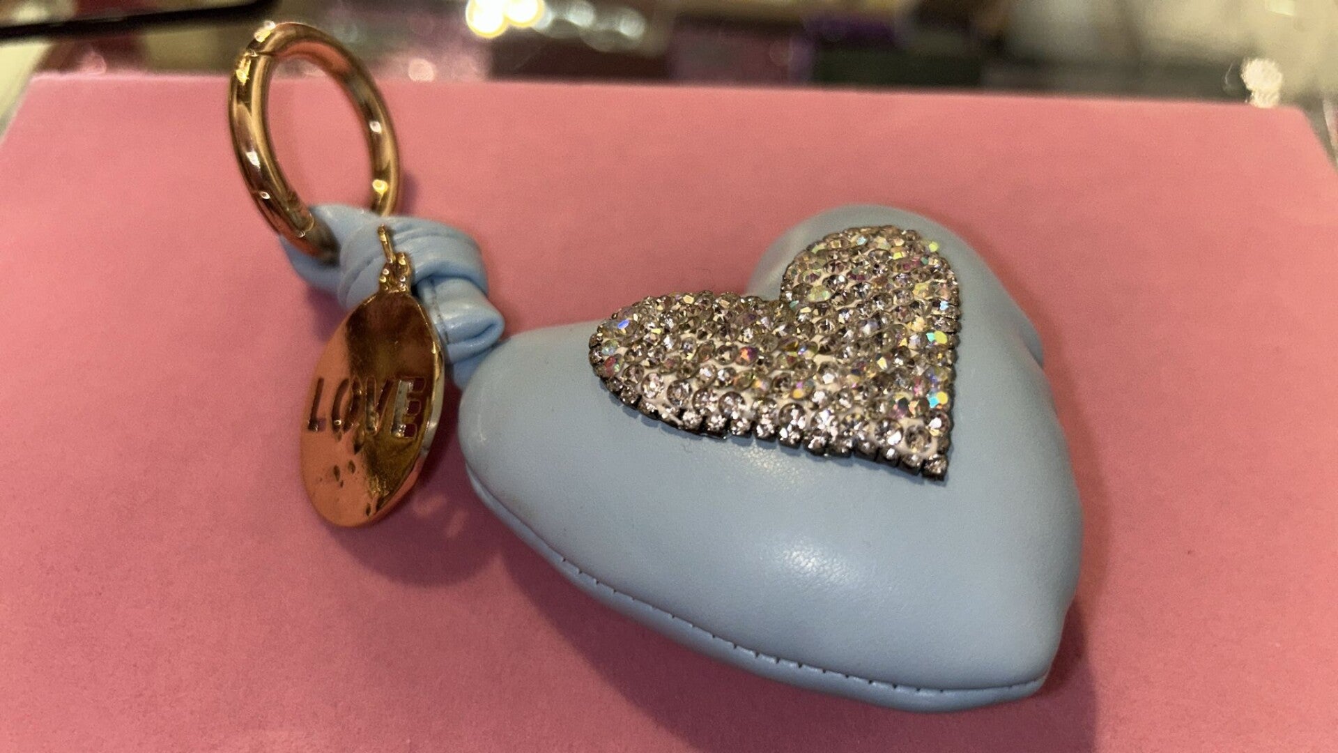 Portachiavi Cuore azzurro