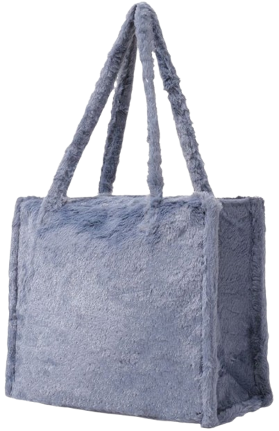 Shopper  fluffy grijs 6x29x13.5cm