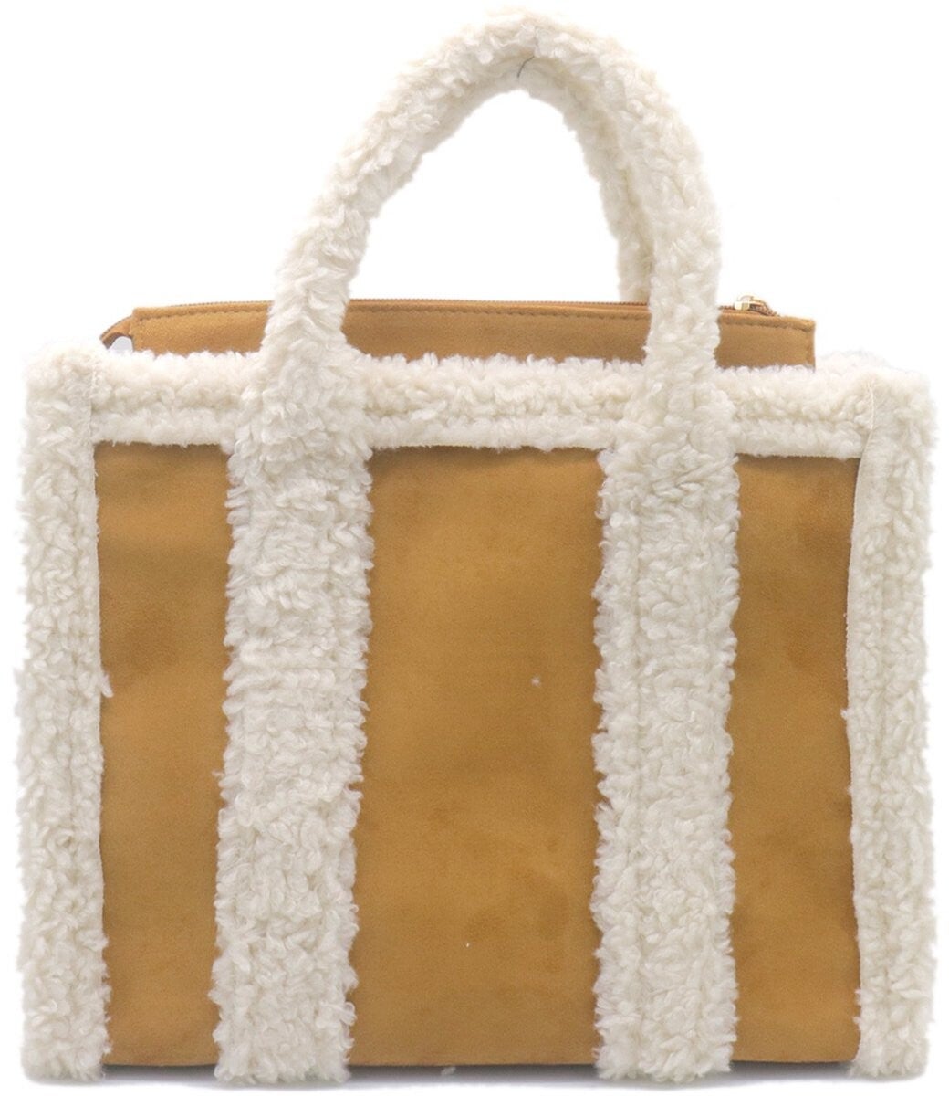 Shopper - bruin - imitatiebont - 33x24.5x16cm