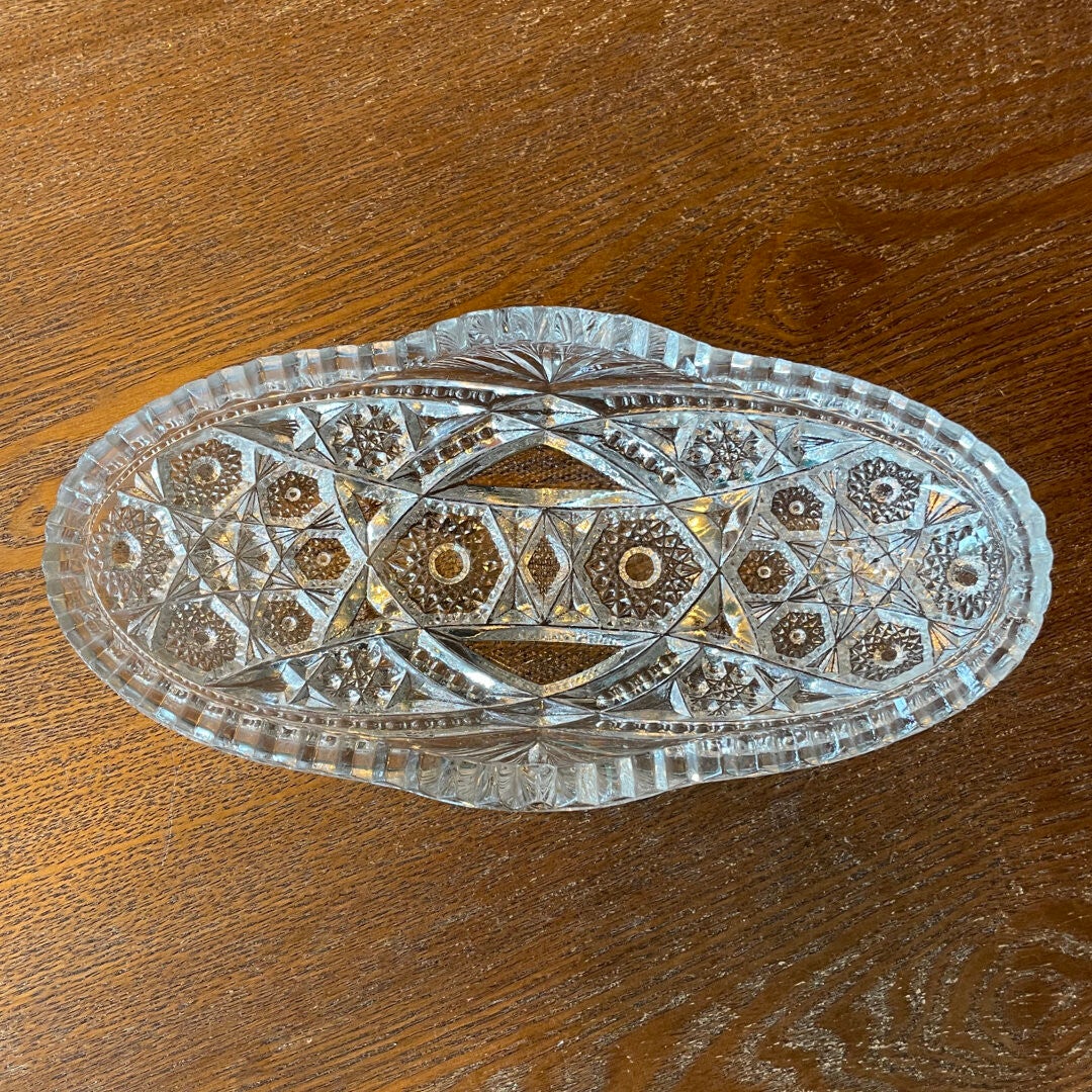 Antique Sawtooth Celery Dish