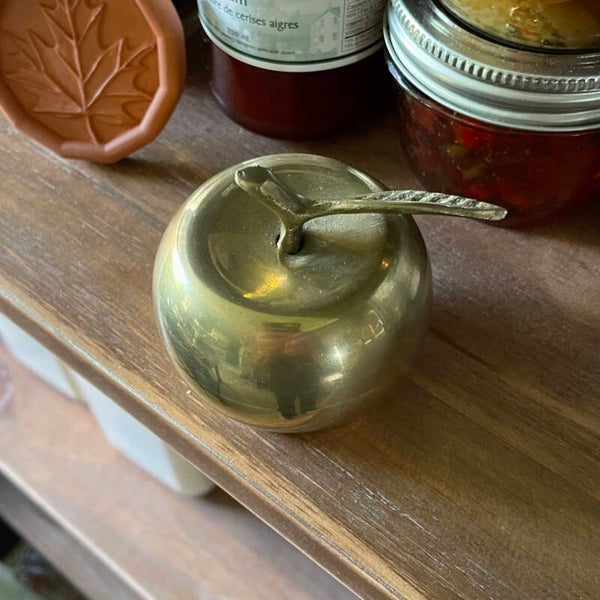 Vintage Brass Apple Bell