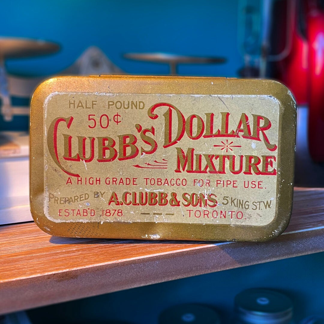 Clubb's Dollar Mixture Pipe Tobacco Metal Tin