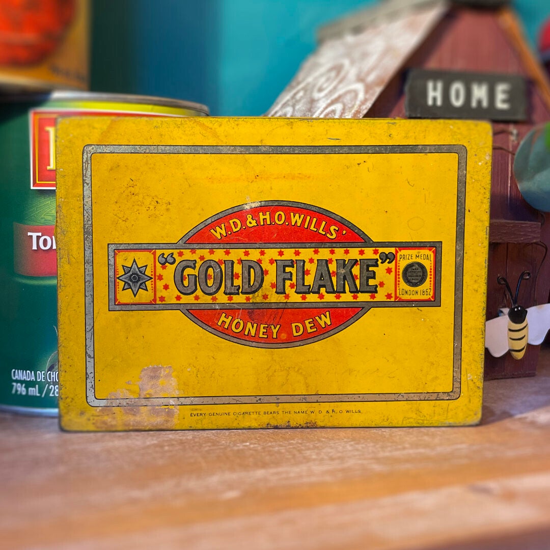 Gold Flake Flat 50 Tobacco Tin 1