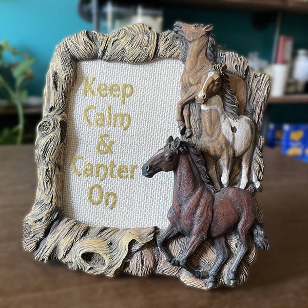 Keep Calm & Canter On!  3D Horse Frame