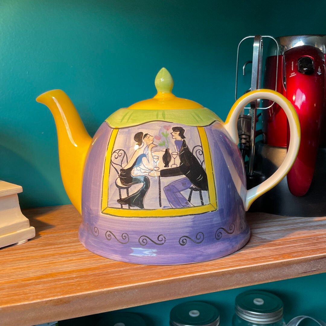 Whimsical Hand Painted Tea Pot