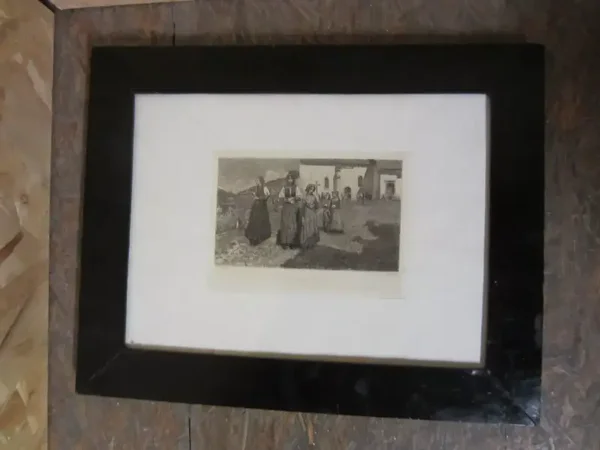 cod. 1093 Acquaforte antica e firmata di Celestino Turletti pittore e incisore Torinese