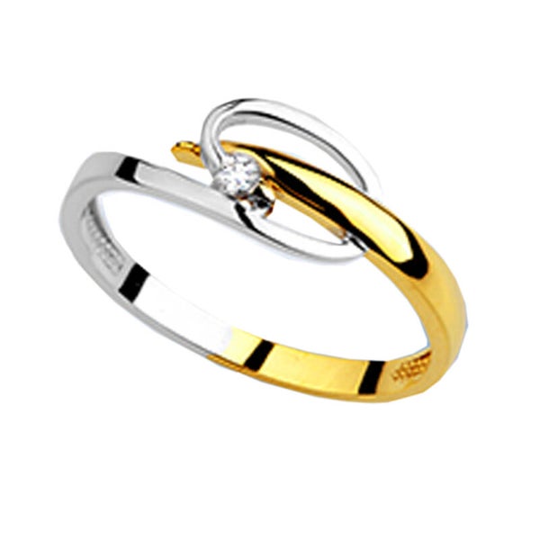 BU003 14 Karaats gouden fantasiering met een briljant van 0.022 caraat.