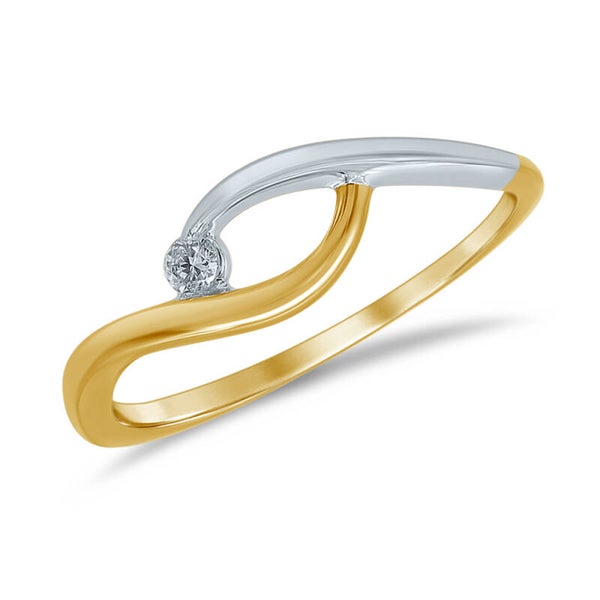 GTD360 14 Karaats gouden fantasie ring bezet met een briljant.