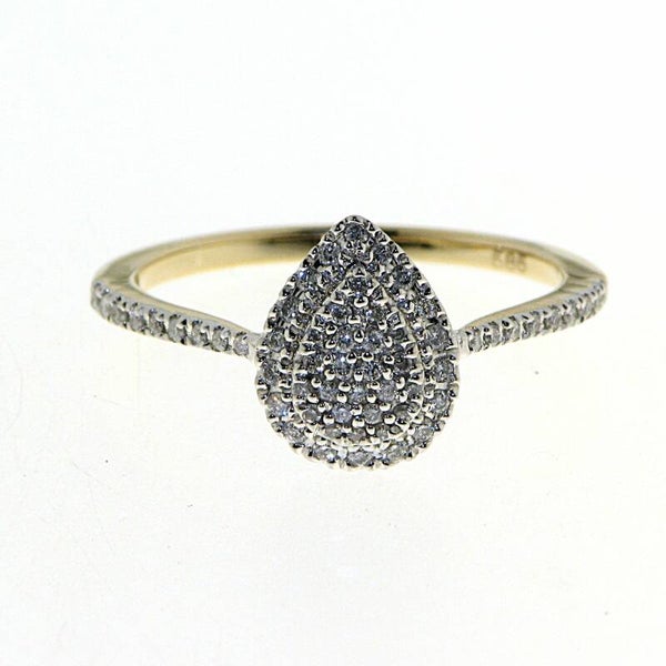 GTD406 14 Karaats gouden fantasie ring bezet met 20 briljant geslepen diamanten.