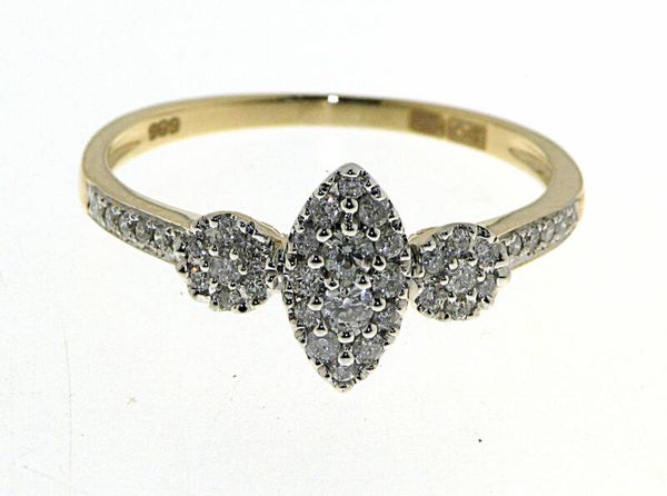GTD419 14 Karaats gouden fantasie ring bezet met diamant.