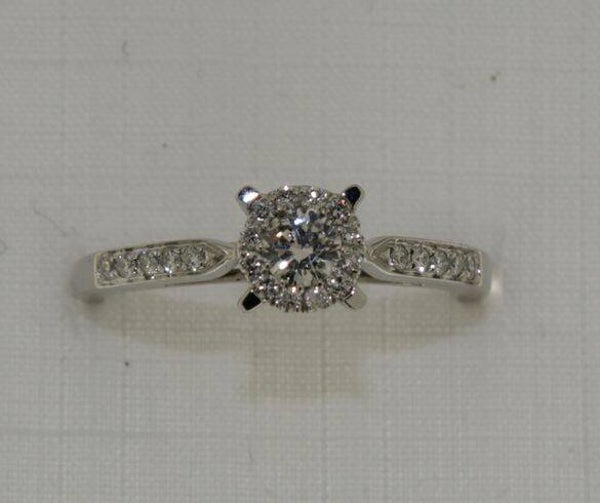 GTD531 14 Karaats gouden ring bezet met briljant.