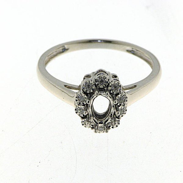 GTD700 14 Karaats gouden entourage-ring met een briljant.